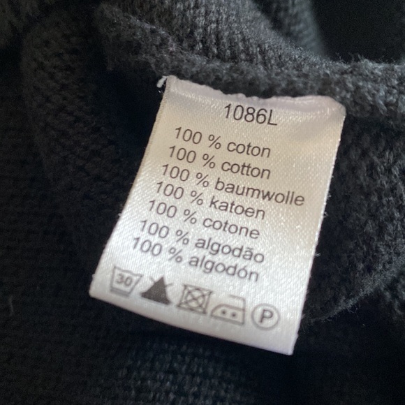 Mens LaCoste Black 1/4 Zip Sweater Size 5 - Picture 4 of 4